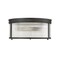 Z-Lite Carnaby Flush Mount, 4-Light, 18 In.W x 8.25 In.H, Matte Black/Clear Ribbed 7504FR18-MB - alternate 1
